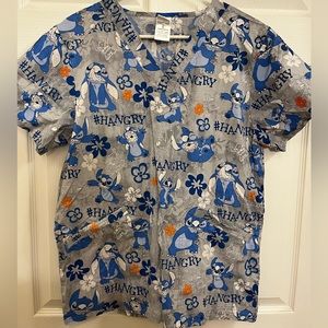 Disney Stitch Scrub Top